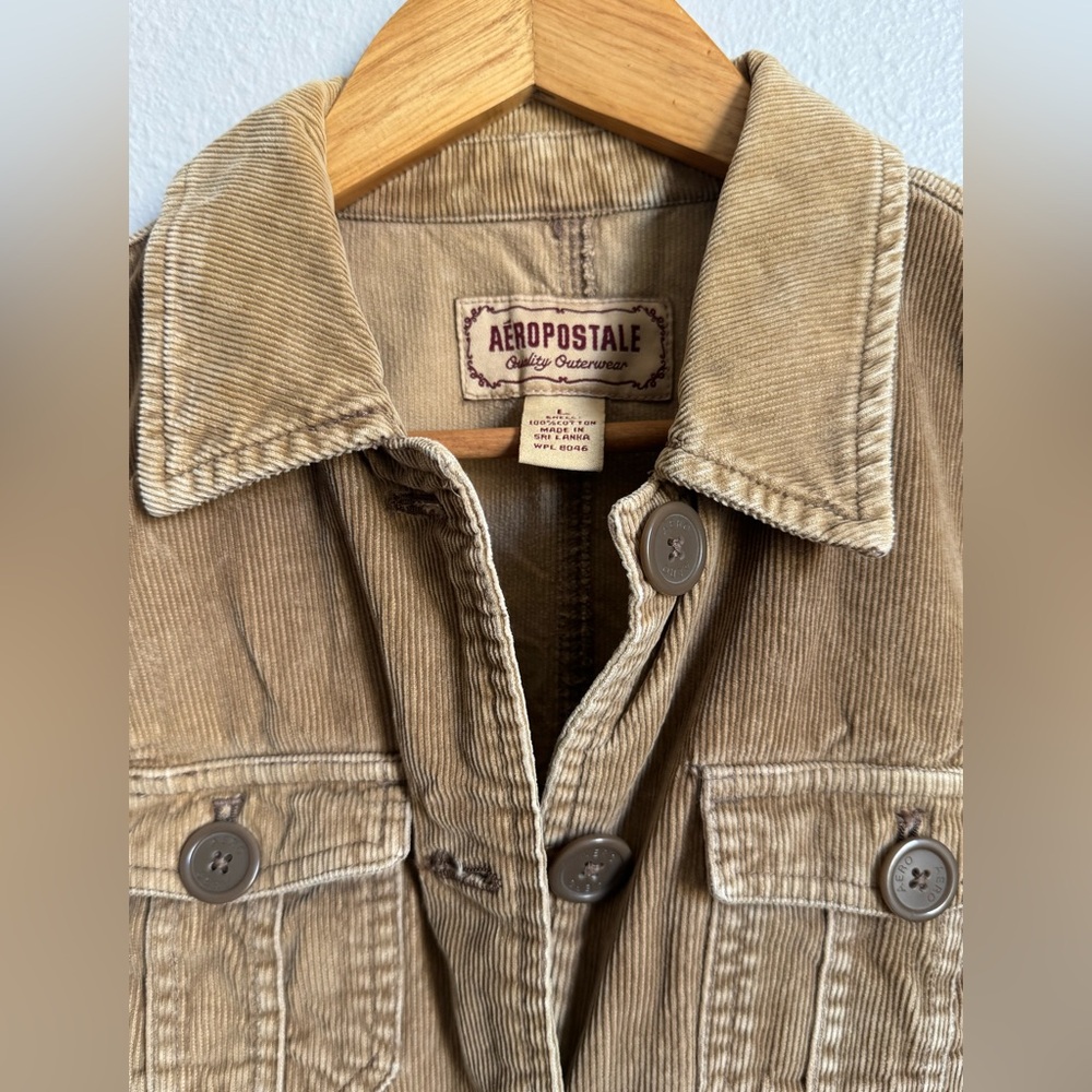 L Aeropostale Brown Corduroy Jacket, Vintage - Picture 3 of 6